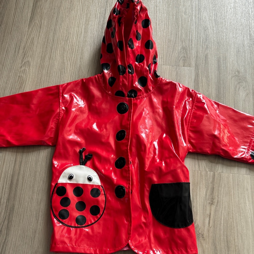 Kidorable Red Ladybug Raincoat